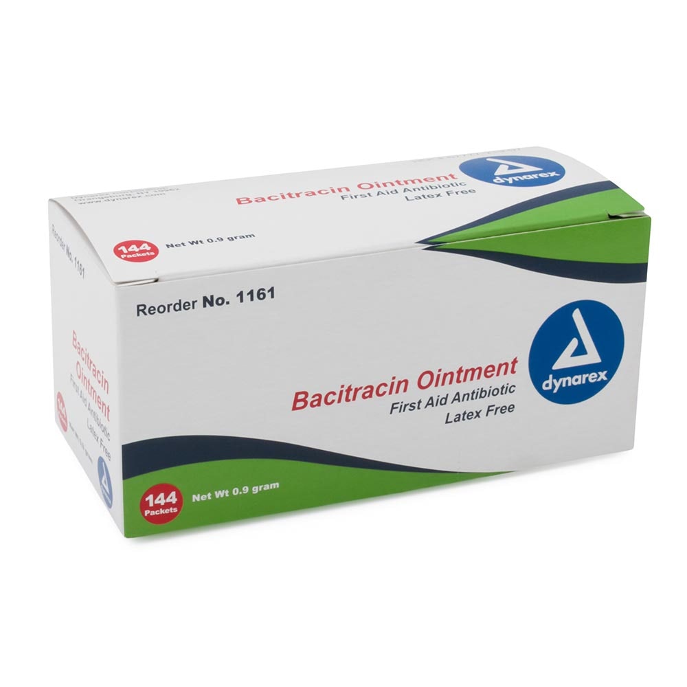 Dynarex Bacitracin Antibiotic Ointment — First Aid — Box and Packet View