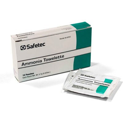 Safetec Ammonia Inhalant Pouches - First Aid - 10 per Box