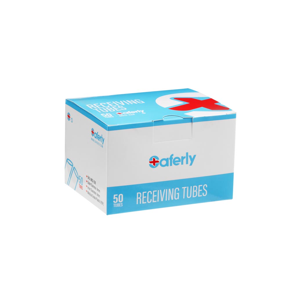 Saferly Plastic Disposable 0g Receiving Tubes — Box of 50