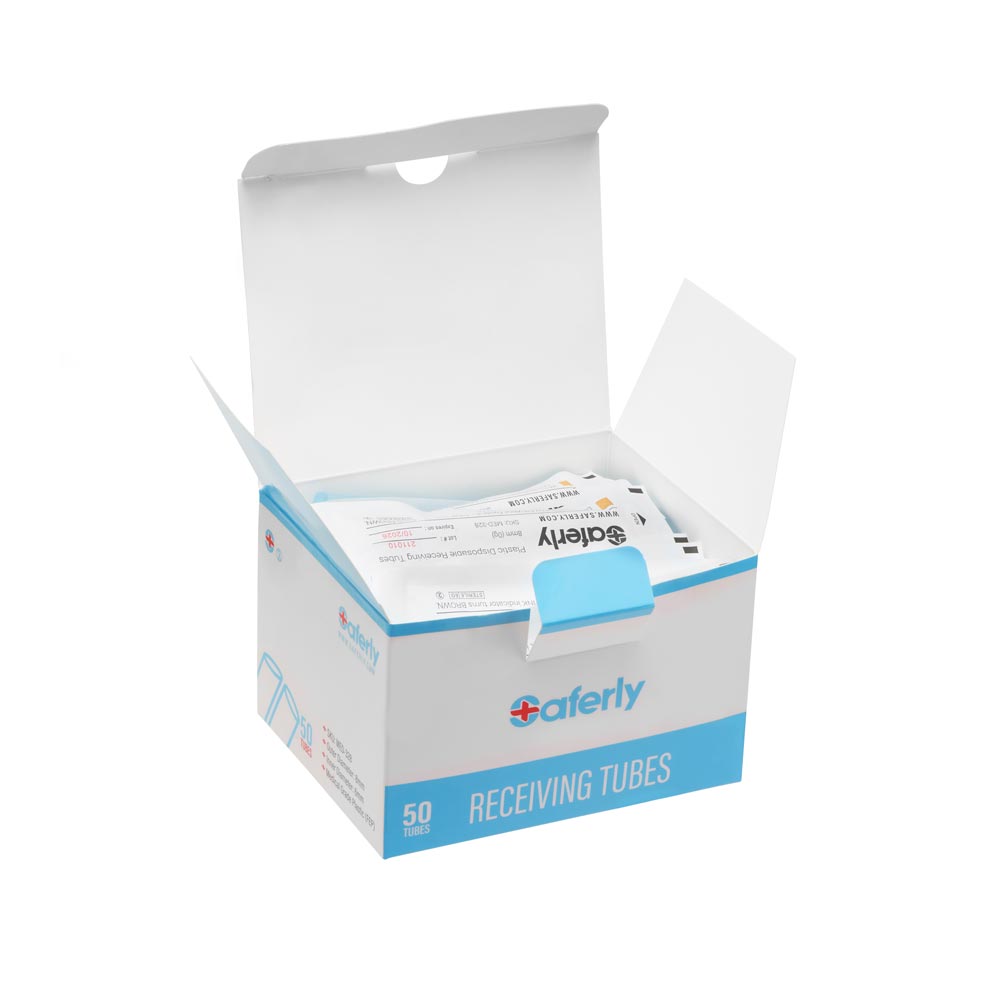 Saferly Plastic Disposable 0g Receiving Tubes — Box of 50