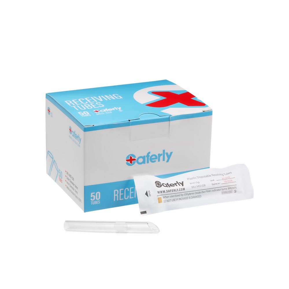 Saferly Plastic Disposable 0g Receiving Tubes — Box of 50