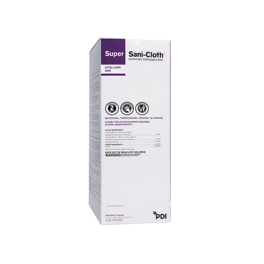 Super Sani-Cloth Disposable Disinfecting Wipes — Extra Large — Box of 50