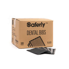 Saferly Medical Black Dental Bibs — 13” x 18” — Case of 500 - Painful Pleasures
