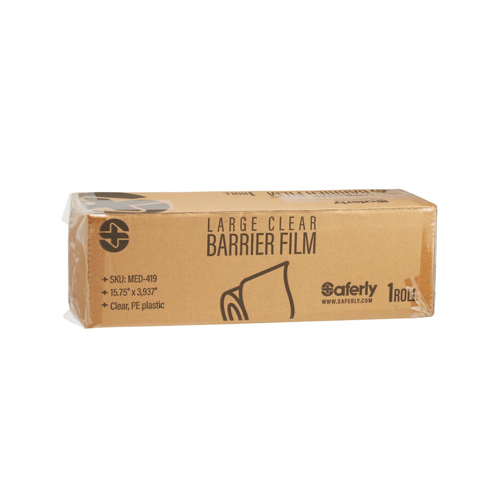 Saferly Medical Clear Barrier Film — 15.75” x 3,937” — One Roll