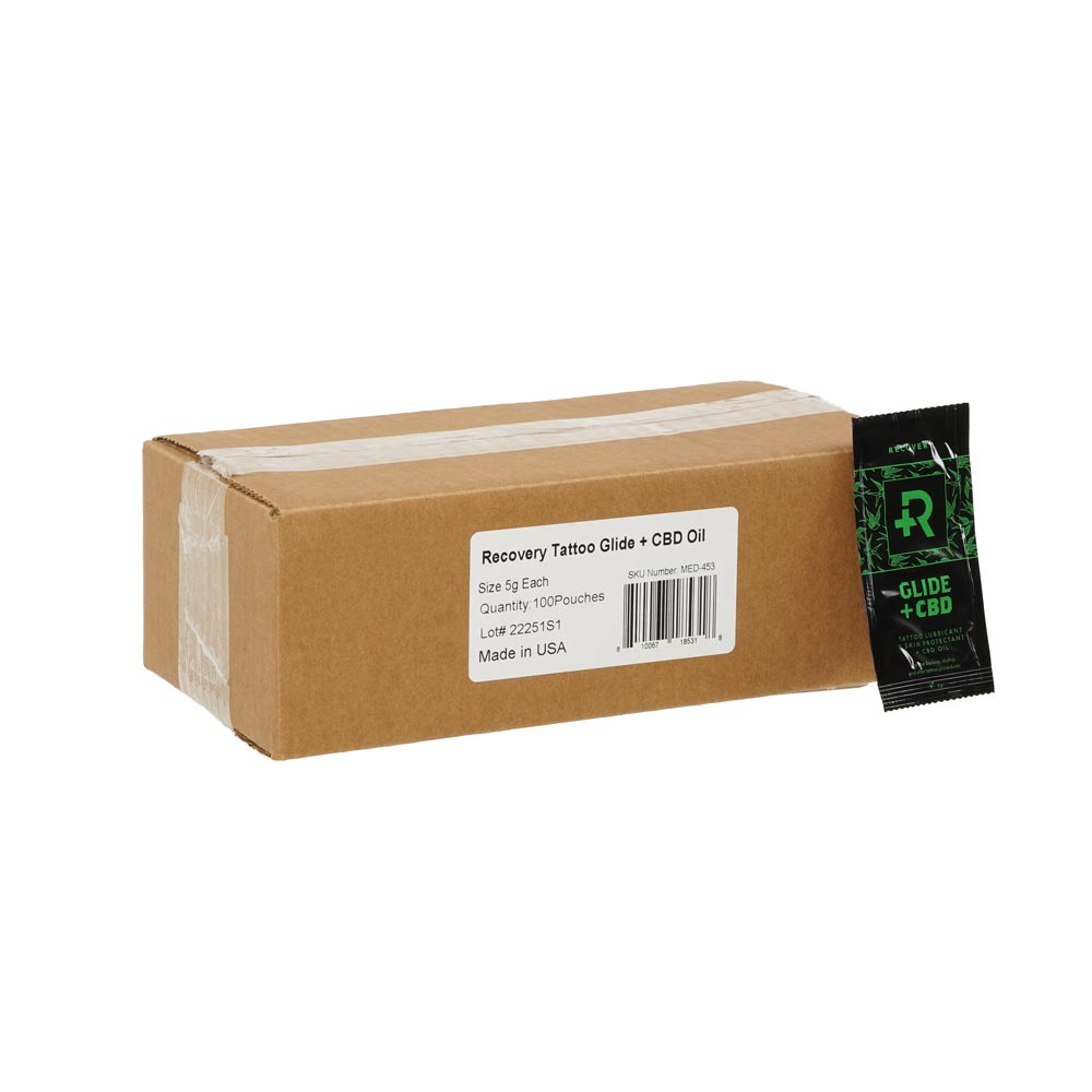 Recovery Tattoo Glide + CBD — 5g Pouch — Case of 100