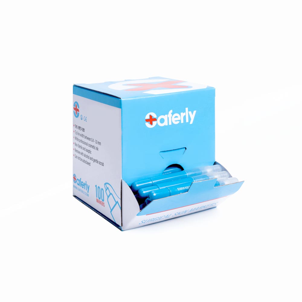 Saferly Mini Surgical Skin Markers Sterilized and Interchangeable Box of 30, Size: One Size