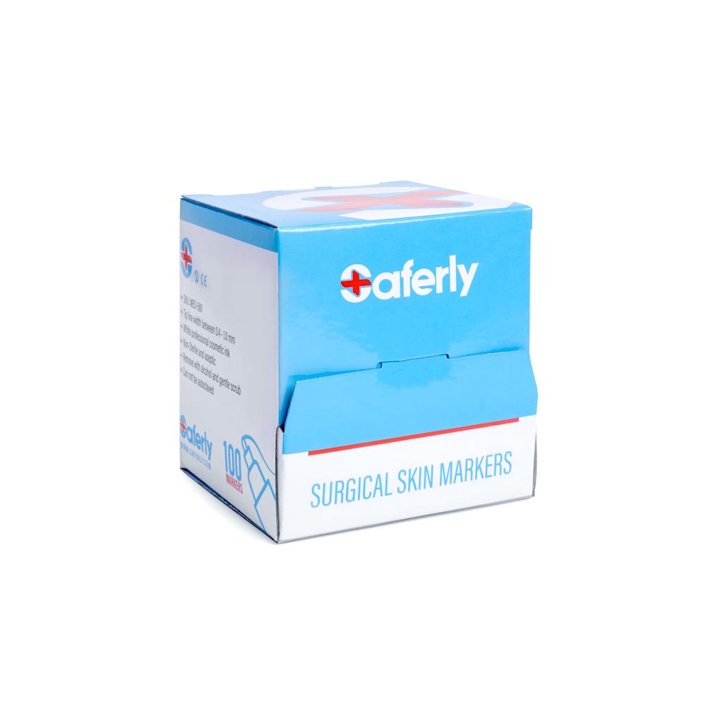 Saferly White Fine Tip Surgical Skin Marker — Pick Style