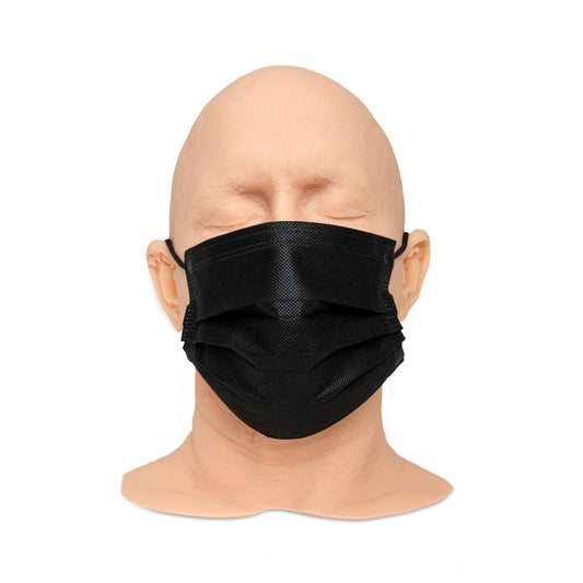 Black Disposable Face Masks — Box of 50