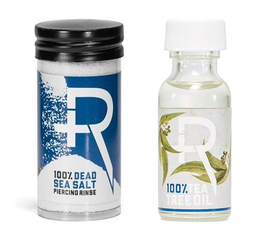 Recovery Aftercare Sea Salt and Tea Tree Oil Combo — Piercing Aftercare System