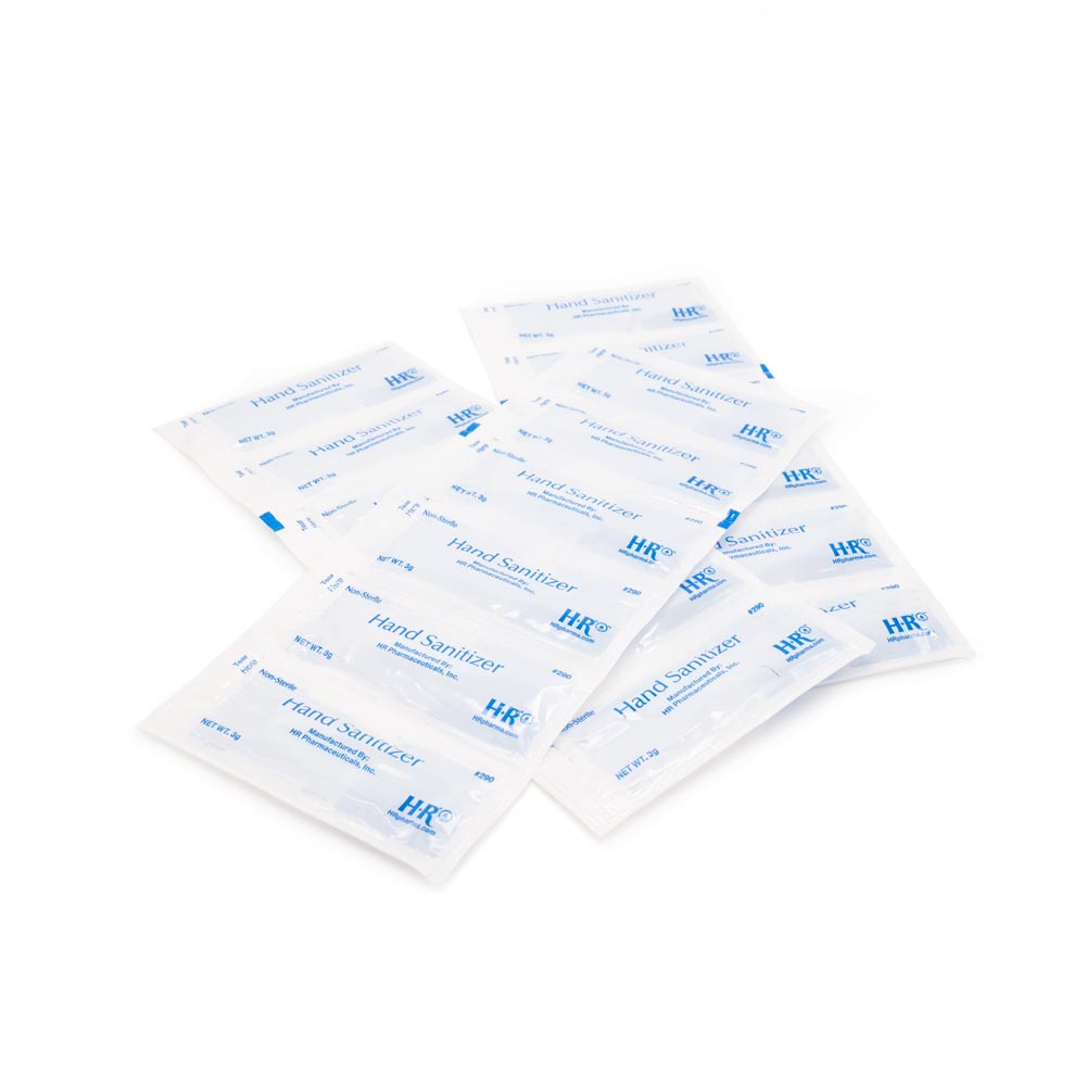 HR Hand Sanitizer — 3g — Strip of 6 Foil Packets