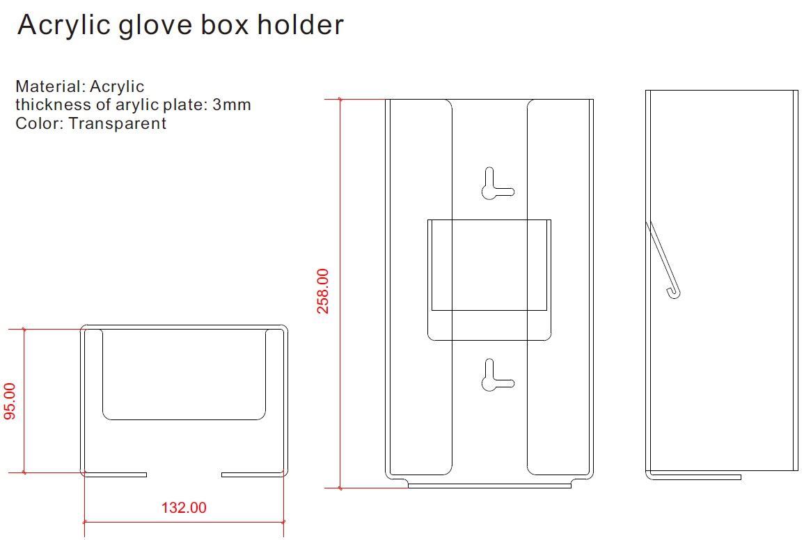 Glove Box Holder - Acrylic Glove Box Dispenser