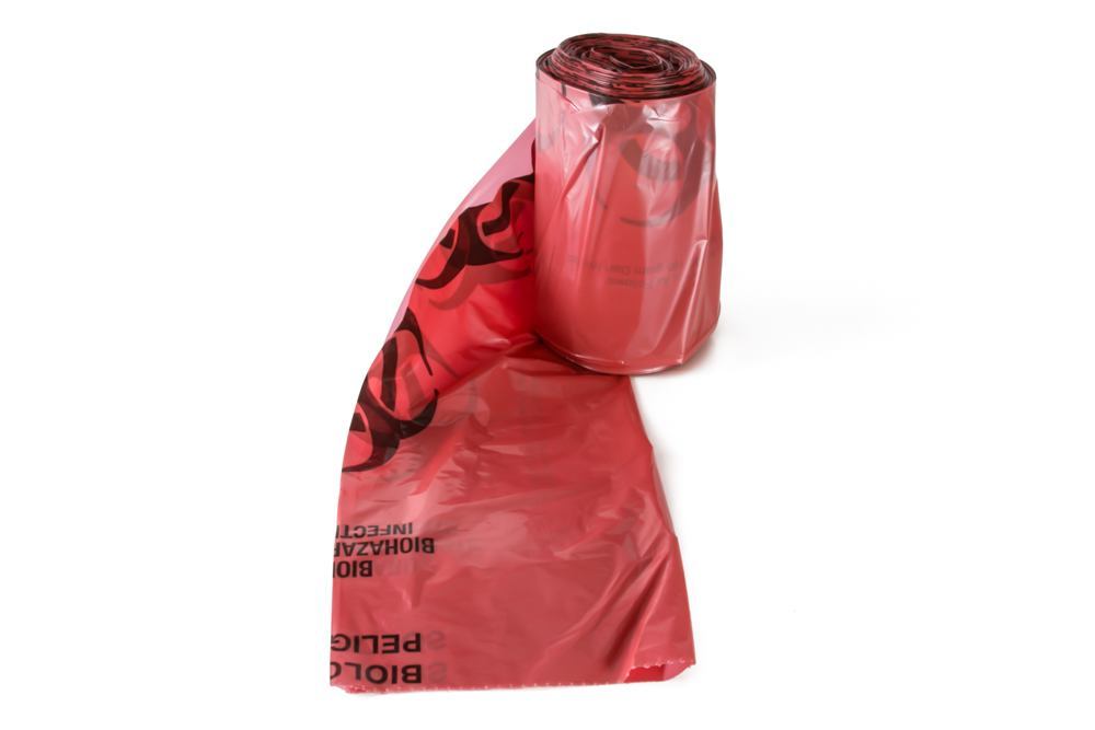 Biohazard Red 10 Gallon Bags — Box of 100