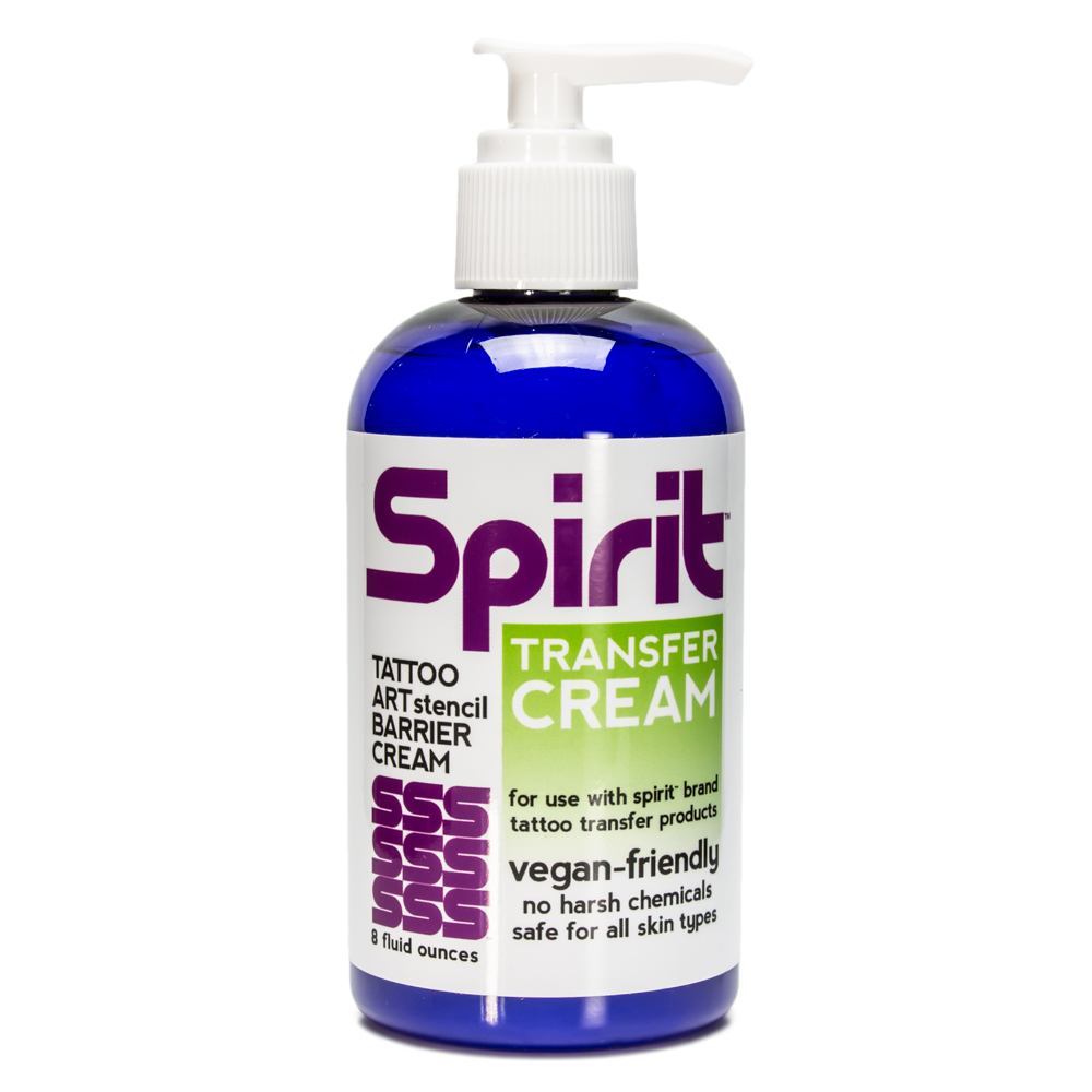 Spirit Stencil Transfer Cream for Tattoo Stencil– 8oz. Pump Bottle Ad