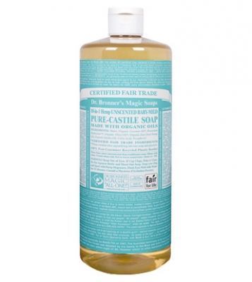 Dr. Bronner's Magic Soaps Unscented Baby-Mild Pure-Castile Soap - 32oz. Bottle