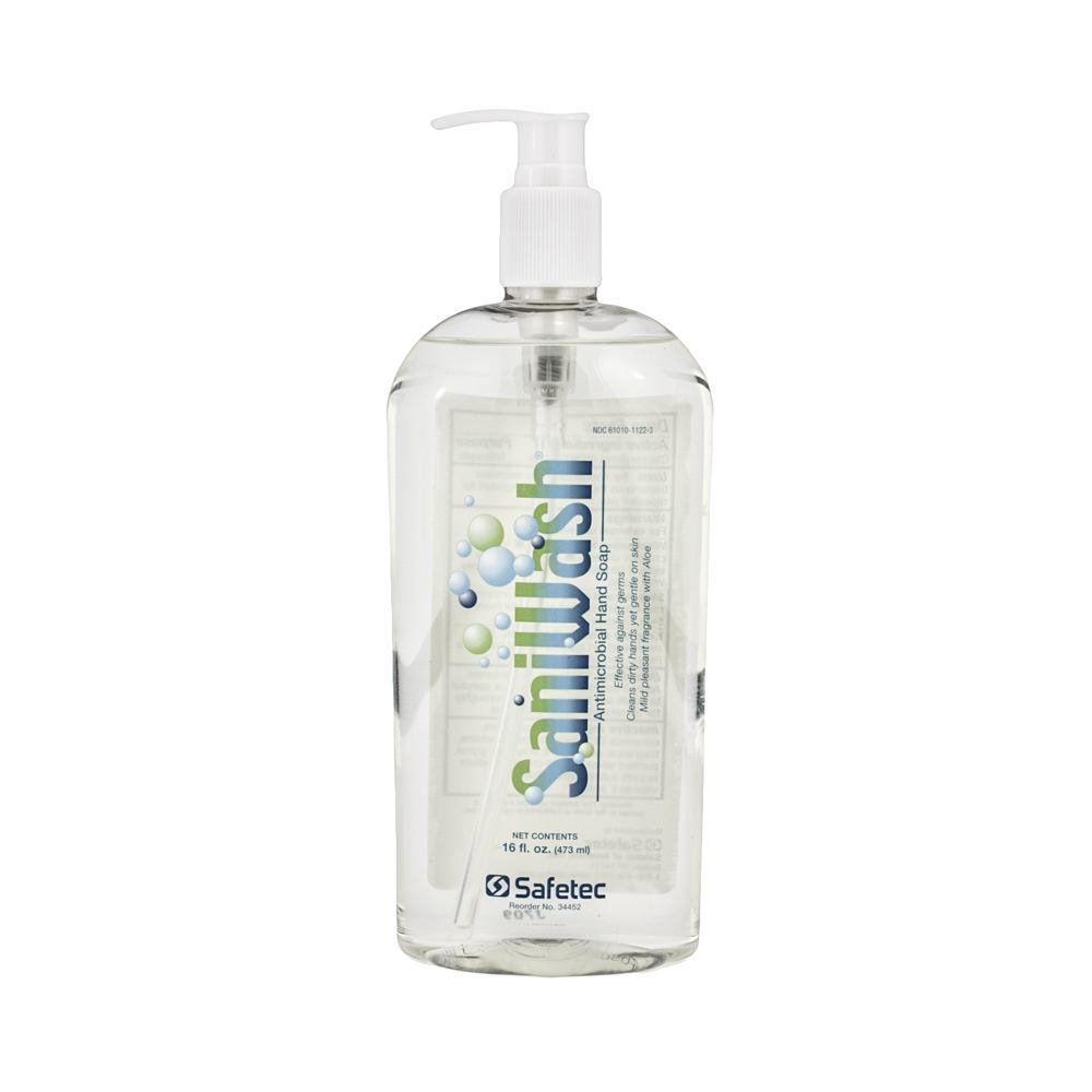 Safetec SaniWash Antimicrobial Handwash — 16oz Bottle