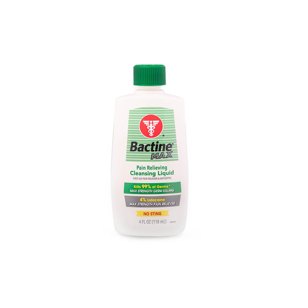 Bacticine Bactine Max — First Aid Anesthetic & Antiseptic — 4oz Squeeze Bottle