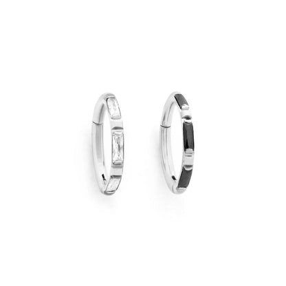 16g Sideline Emerald-Cut Jewels Titanium Clicker — Price Per 1