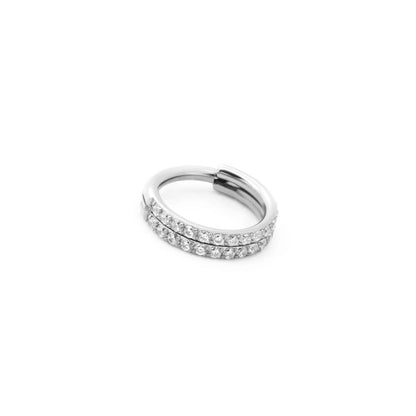 Tilum 16g Double Jeweled Channel Titanium Clicker - Price Per 1 - Painful Pleasures