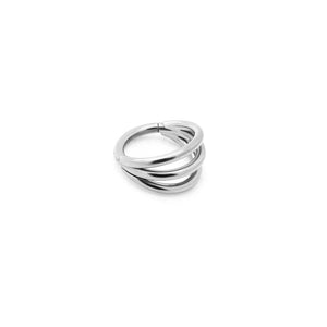 Tilum 16g Faux Triple Hoop Titanium Clicker - Price Per 1 - Painful Pleasures