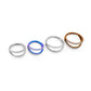 Tilum 16g Titanium Faux Jeweled Double Hoop Clicker Ring - Price Per 1