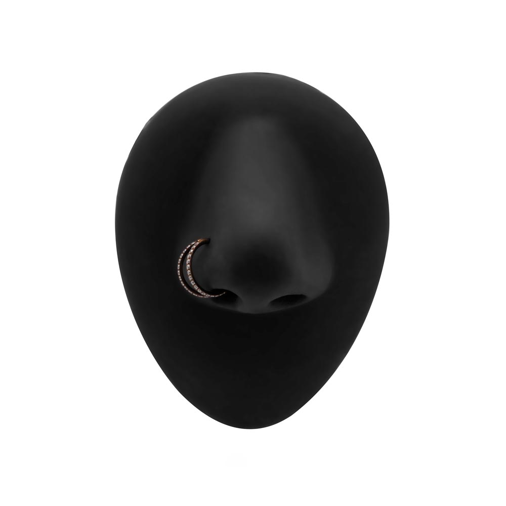 Tilum 16g Titanium Faux Jeweled Double Hoop Clicker Ring - Price Per 1