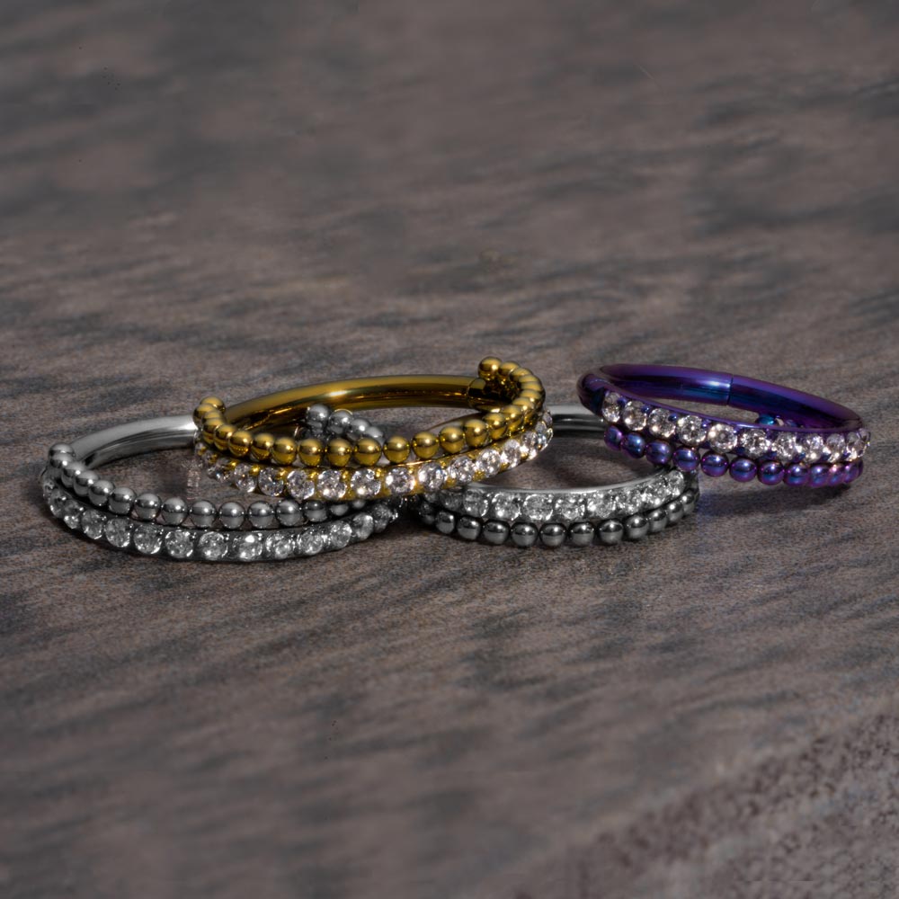 Tilum 16g Imelda Tiara Titanium Clicker Ring - Price Per 1