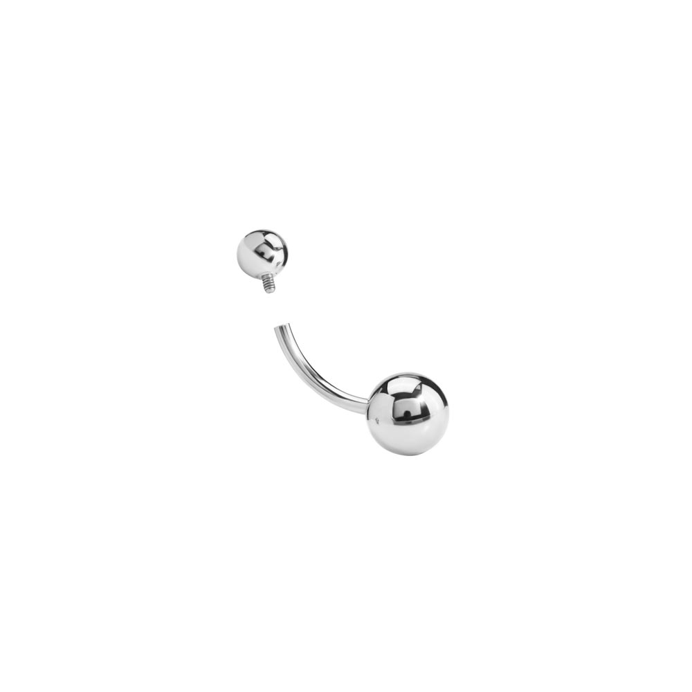 Tilum Internally Threaded Simple Titanium Belly Button Ring — Pick Size