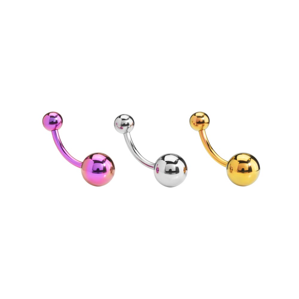 Tilum Internally Threaded Simple Titanium Belly Button Ring — Pick Size