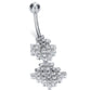 Full of Crystals Drop Belly Button Ring