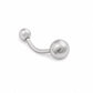 14g 7/16” Steel Ball Belly Button Ring - Size Reference