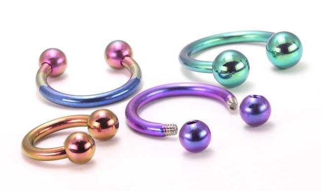 16g Titanium Circular Barbell with Titanium Balls - Options