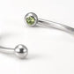 16G 3/8" Micro Bent Barbell with 90 Degree Gem Balls
