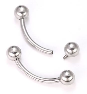 12g Internal Steel Bent Barbell — Price Per 1 - Painful Pleasures