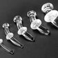 Clear Crystal Glass Bent Retainer — 18g–8g — Price Per 1