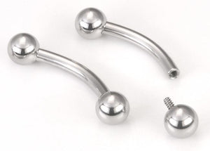 16g Internal Steel Bent Barbell — Price Per 1 - Painful Pleasures