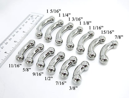 00g Internal Steel Bent Barbell — Price Per 1 - Painful Pleasures