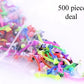 16g 3/8" Eyebrow PTFE Bent Barbells with Acrylic Cones - Price Per 500