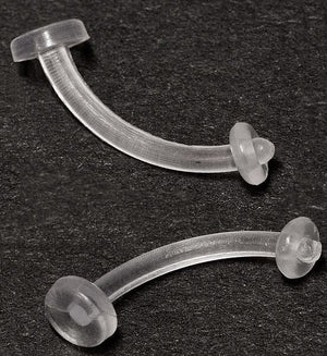 16g 3/8” Acrylic Soft Bent Barbell Eyebrow Retainer - Painful Pleasures