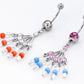 14g 7/16" Guadalupe Market Navel Single Gem Belly Jewelry Colors