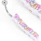 14g 3/8" Sterling Silver TRIANGLE DROPPER Navel Piercing
