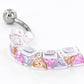 14g 3/8" Sterling Silver TRIANGLE DROPPER Navel Piercing