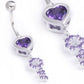 14g 3/8" HEART and KEY Belly Piercing Jewelry