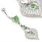 14g 7/16" Heart Peridot Belly Piercing Jewelry
