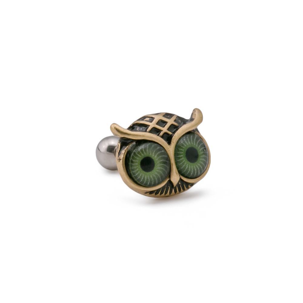 16g 5/16" Burnished Gold Owl Eyes Barbell — Price Per 1