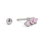 16g 5/16" Triple Pink Heart Steel Barbell
