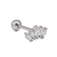 16g Stainless Steel Marquise-Cut Crystal Ear Jewelry — Price Per 1