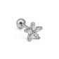 16g 5/16" Marquise Crystal Petal Flower Steel Barbell — Price Per 1