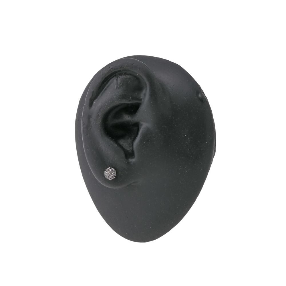 16g 5/16" Six-Petal Crystal Flower Steel Barbell — Detached End Ball