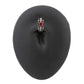 Dark Red Jeweled Feather Burnished Silver Steel Clicker — Open Clicker Mechanism