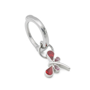 14g 3/8” Fiery Dragonfly Steel Clicker — Price Per 1 - Painful Pleasures